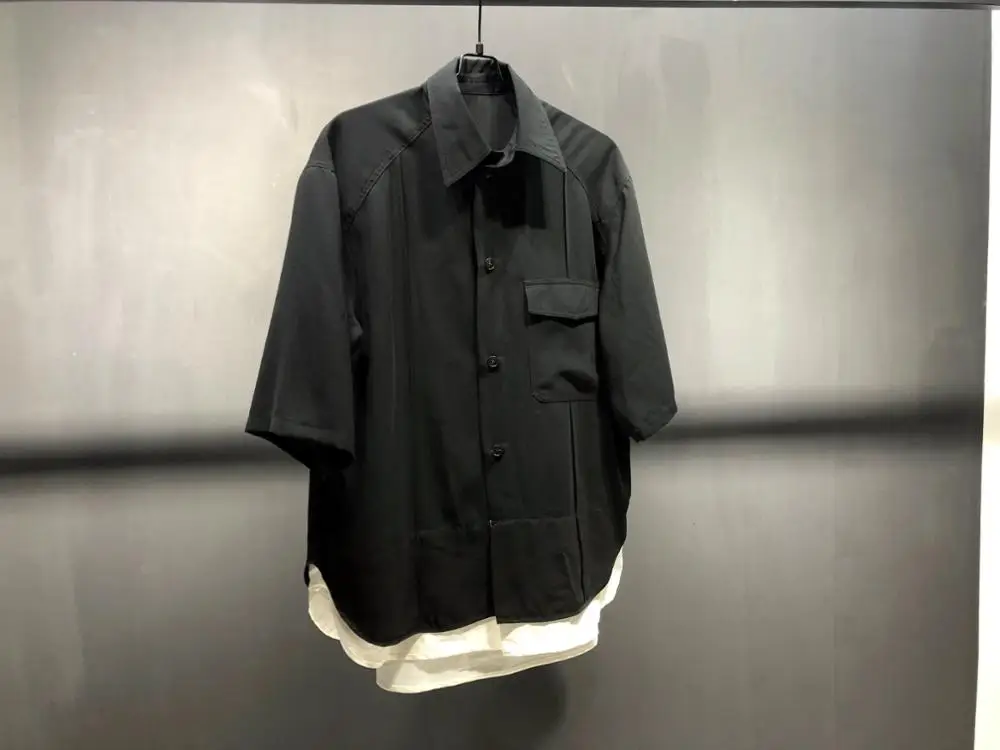 XS-6XL! Новая мужская одежда модная оригинальная комбинированная белая драпированная рубашка с подолом плюс размер костюмы певицы
