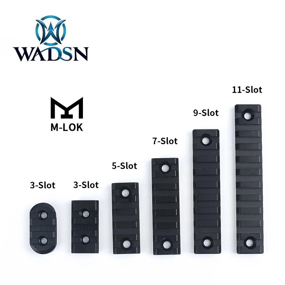 

WADSN 3/5/7/9/11/12 Slot Tactical M-LOK Picatinny Rail Aluminum Airsoft Handguard Rifle Scope Base Rail Hunting Gun Accessories