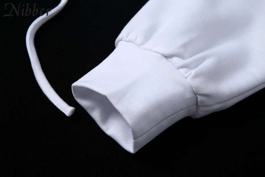 Nibber Осень Белый совместный купальник полый укороченный Топ для женщин Hoodie2019fashion уличный панк Досуг свободная тонкая спортивная одежда для активного отдыха mujer