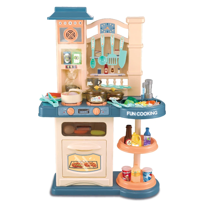Детский блестящий набор из 40 предметов, набор кухонных игрушек для девочек, игрушечный набор для приготовления пищи, 76 см/30 дюймов, подарок для родителей и детей