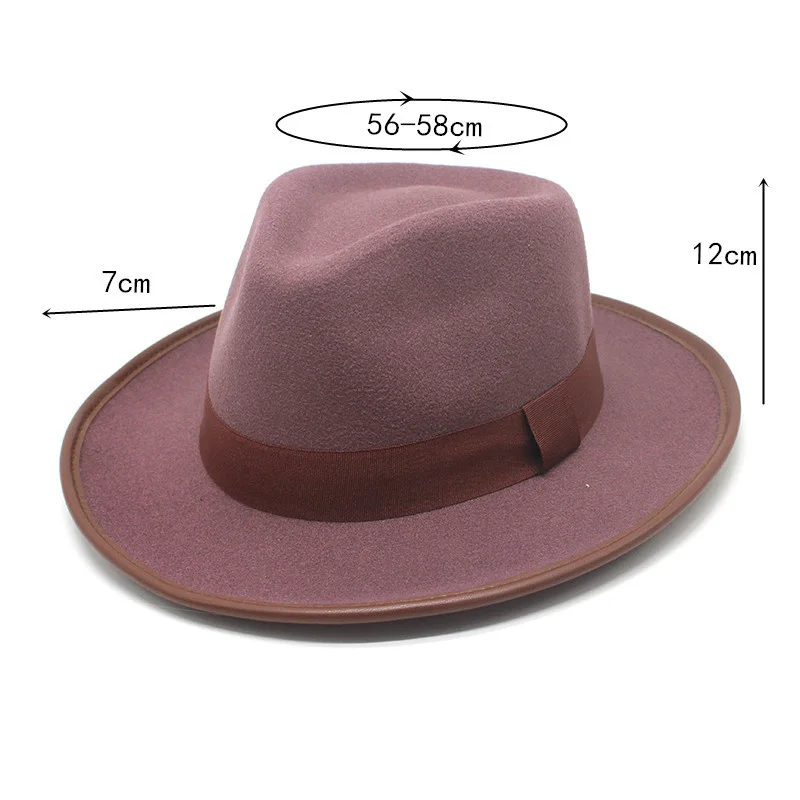 Wool Jazz Fedora Hats Casual Men Women 