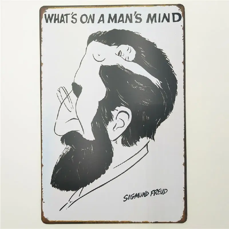 What's On A Man's Mind Ретро табличка металлическая жестяная вывеска Бар Паб домашний декор для гаража Настенная Наклейка пивная Автомобильная табличка картинки