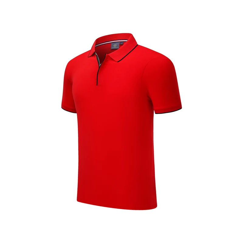 Новая Мужская/женская летняя рубашка поло с коротким рукавом, логотип на заказ, поло, модные топы, тонкий бренд, поло, Раф, рубашки, стиль - Цвет: red
