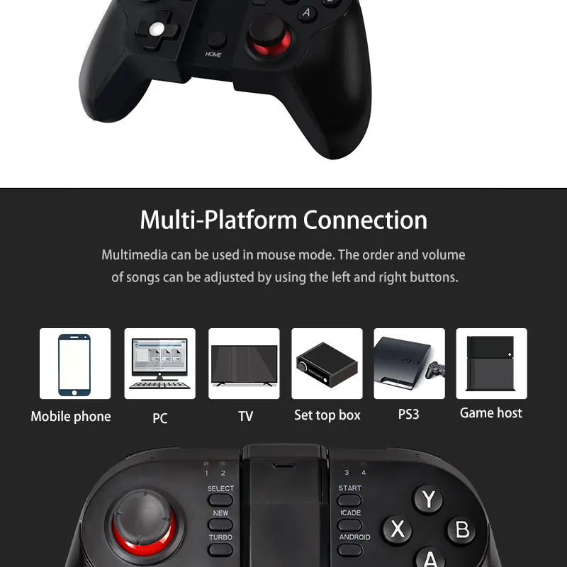 Мини VR Bluetooth Android геймпад беспроводной джойстик контроллер для Iphone IOS icade приставка для телевизора мини игровые геймпады