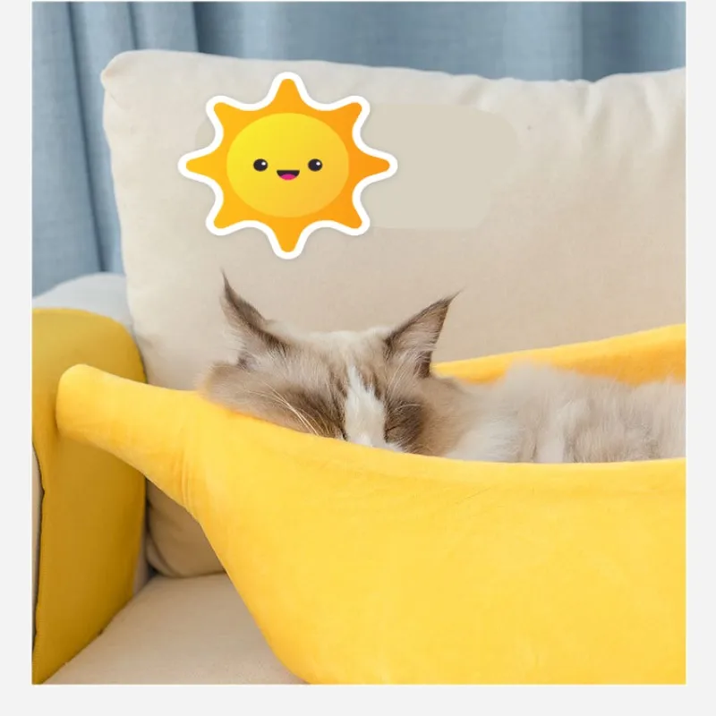 Pet Nest Banane Chat горит дом удобный Mignon Banane Chiot Coussin Chenil Chaud портативный Panier Pour Animaux