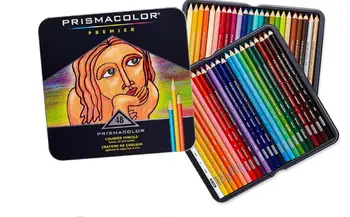 

import USA 48 color Sanford art draw pencil oily soft pencil 3.8MM big core pencil lapis de cor Sanford Prismacolor adult pencil