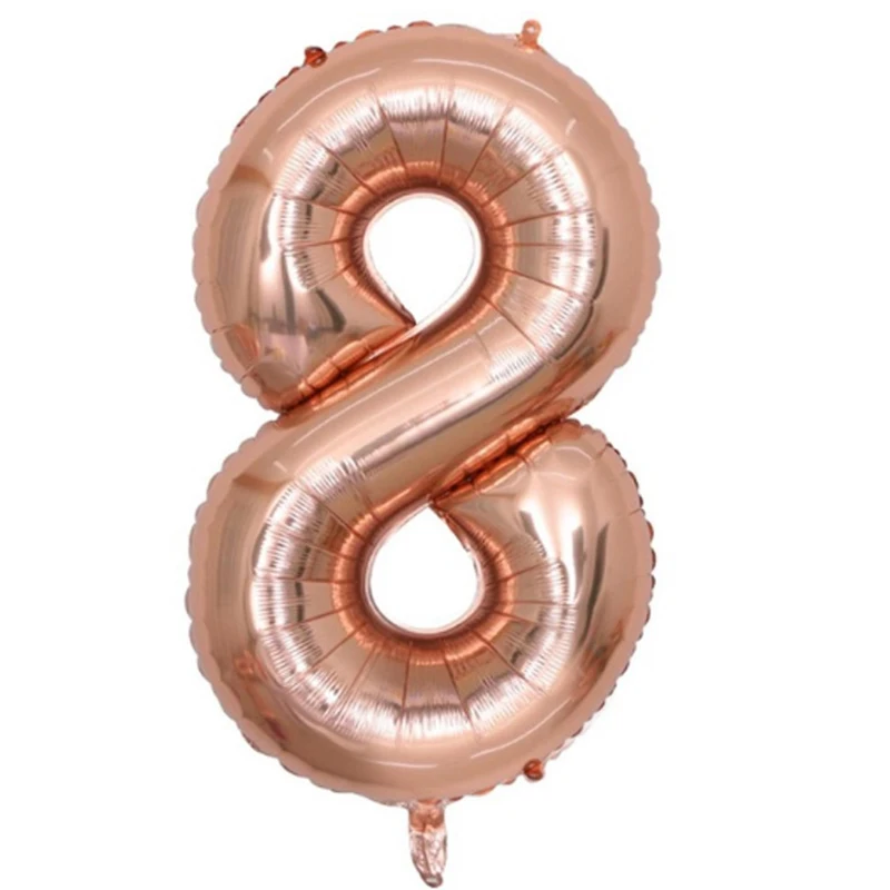 1 шт Розовое золото, серебро, алюминий воздушные шары из фольги в виде цифр 0-9, для дня рождения, для свадьбы, помолвки Декор Детские принадлежности для мячей JPDQQ34