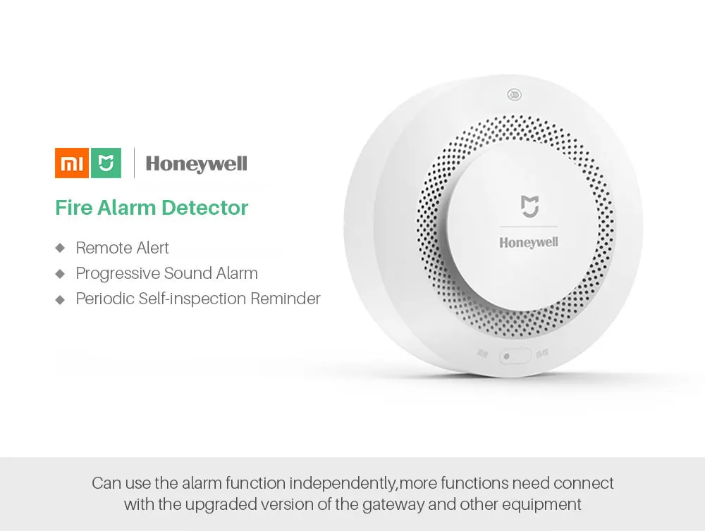 Xiaomi Mijia Honeywell Fire Alarm Detector GasSmoke Sensor work with Multifunction gateway 2 Smart Home security APP control