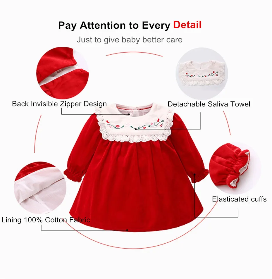 Famuka/красное бархатное кружевное платье с вышивкой для девочек; сезон осень-зима; снеговик; Infantil; платье для принцессы на день рождения; рождественские вечерние платья