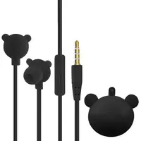 Cartoon simpatico auricolare 3.5mm In Ear cuffie cablate con microfono orso remoto auricolare per IPhone Samsung Xiaomi per bambini regalo ragazza