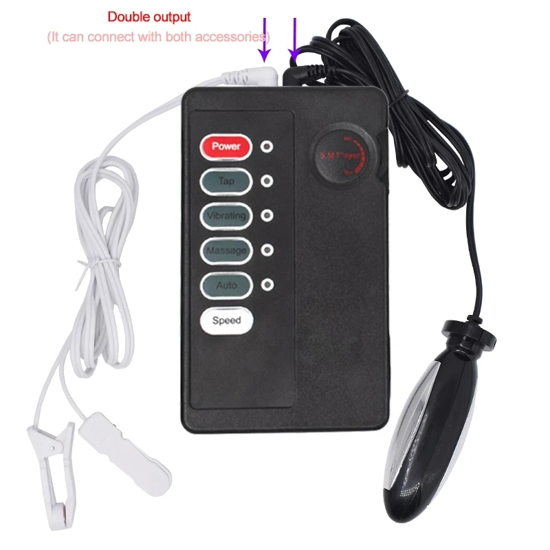 Electro Shock Host Controller Cable Electric Stimulate Massage Power Therapy Box SM Adult Game Sex Medical Themed Toy For Couple electro sex toys electric sex toys