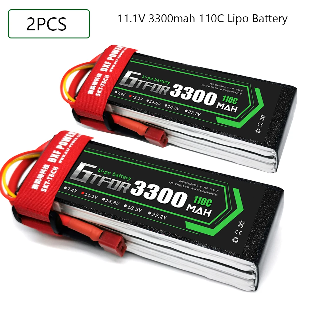 

GTFDR 3300mAh 11.1V 110C-220C Lipo battery 3S XT60/DEANS/XT90/EC5 For AKKU Drone FPV Truck four axi Helicopter RC Car Airplane