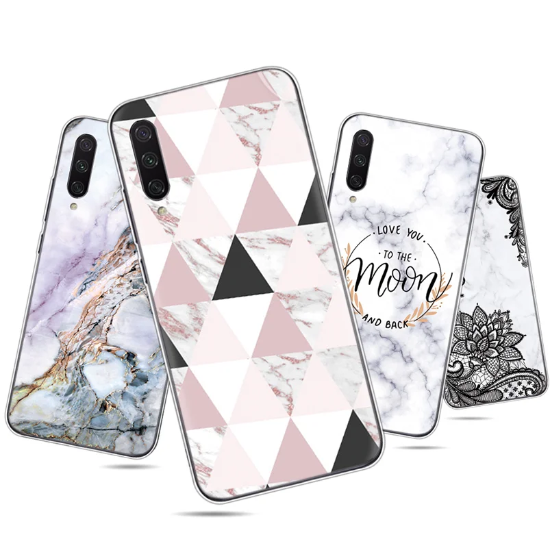 Для Xiaomi mi A3 чехол для телефона задняя крышка цветок ультра тонкий мягкий Силиконовый ТПУ чехлы под мрамор для Xiaomi mi A3 mi A3 A 3 Coque 6,01 Capa