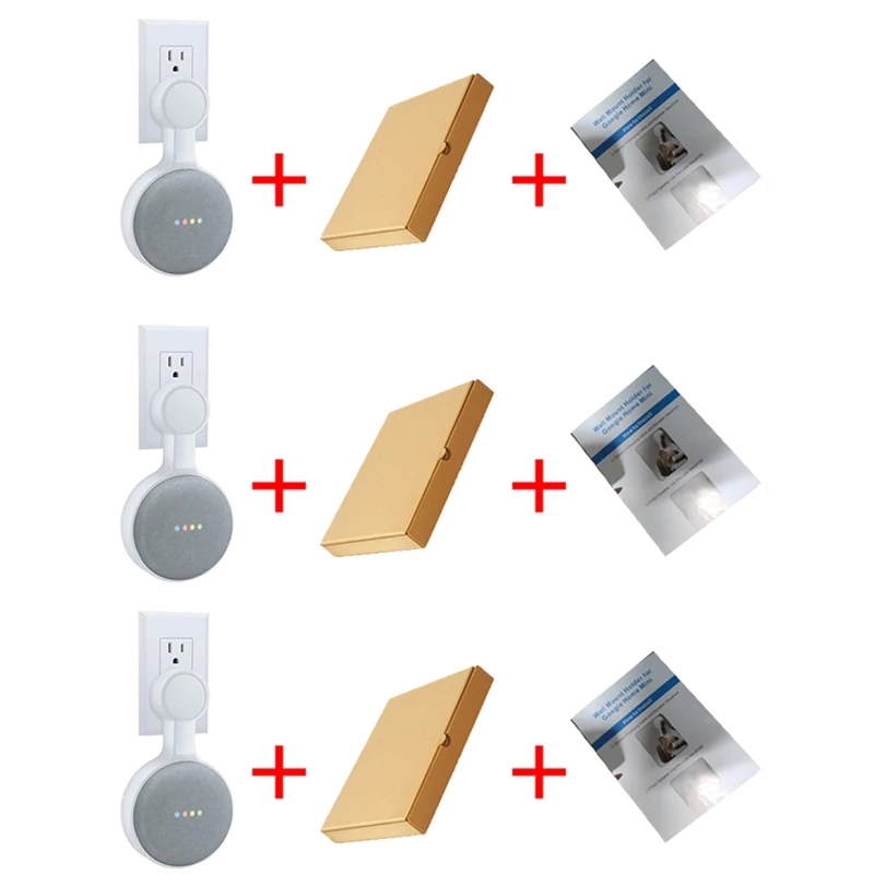 option 5 3/2/1 шт. на выходе настенное крепление стойки вешалки для Google Home Мини голосовой помощник штепсельная вилка американского стандарта дома Кухня Спальня Динамик держатель - Цвет: option 5