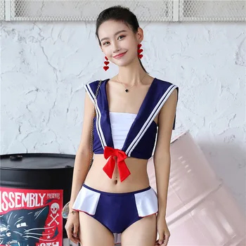 

Swimsuit Swimwear Women Tankini Swimsuits Swim Wear Two Pieces Push Up Sailor Pure Reduction Age Hollow Solid Polyester