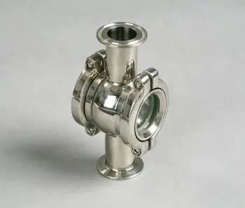 

4" (119mm OD) sanitary stainless steel 316 tri clamp cross sight glass