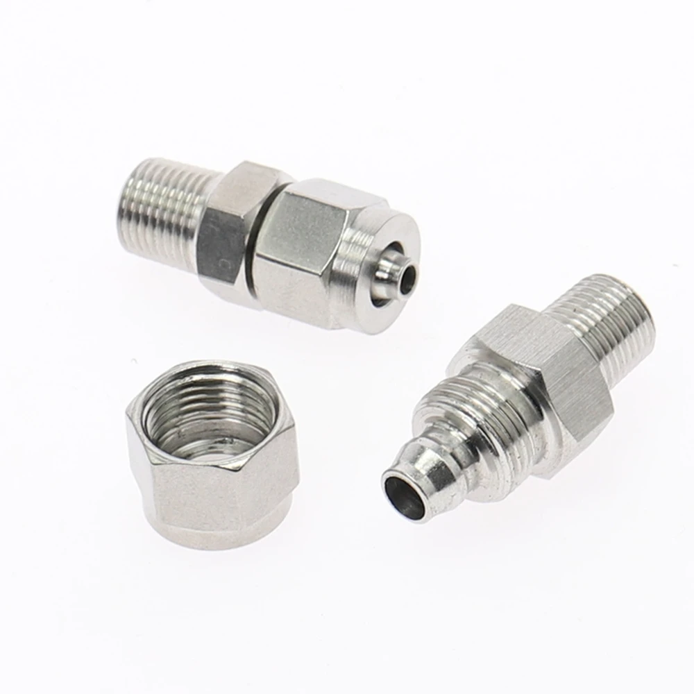 Быстрое скручивание 6 мм 8 10 12 трубка до 1/8 &quot1/4&quot 3/8 &quot1/2&quot наружная резьба