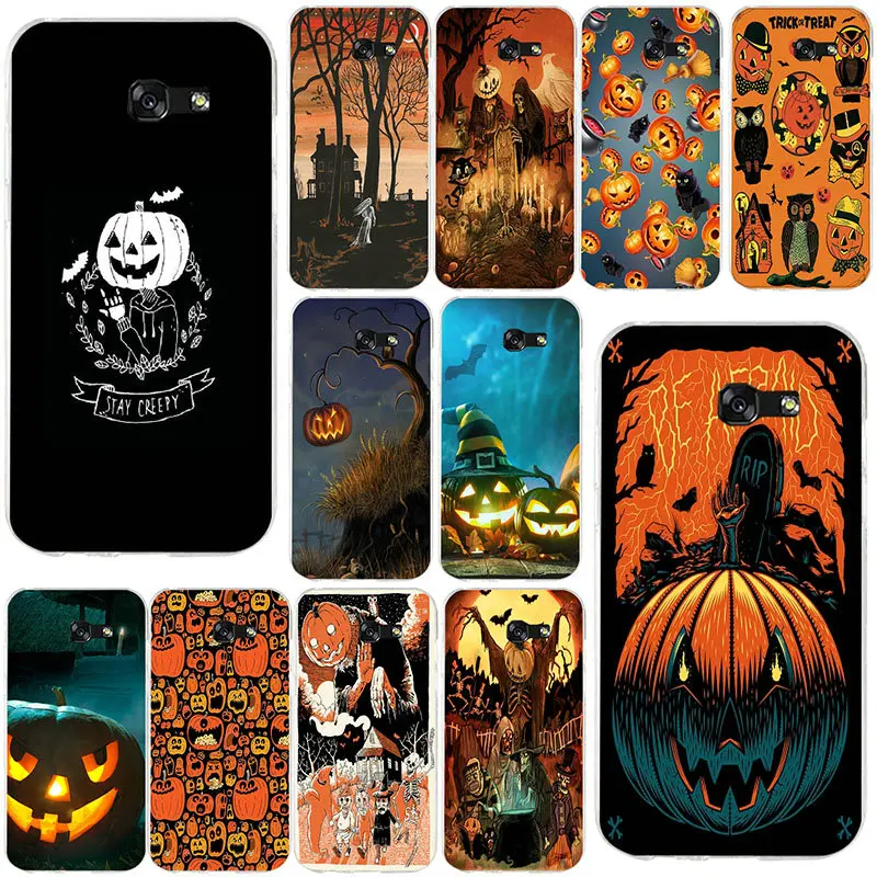 Мягкий чехол из ТПУ для телефона samsung Galaxy Note 5 8 9 S2 S4 S5 Mini S6 S7 S8 S9 S10 Edge Plus Lite Happy halloen
