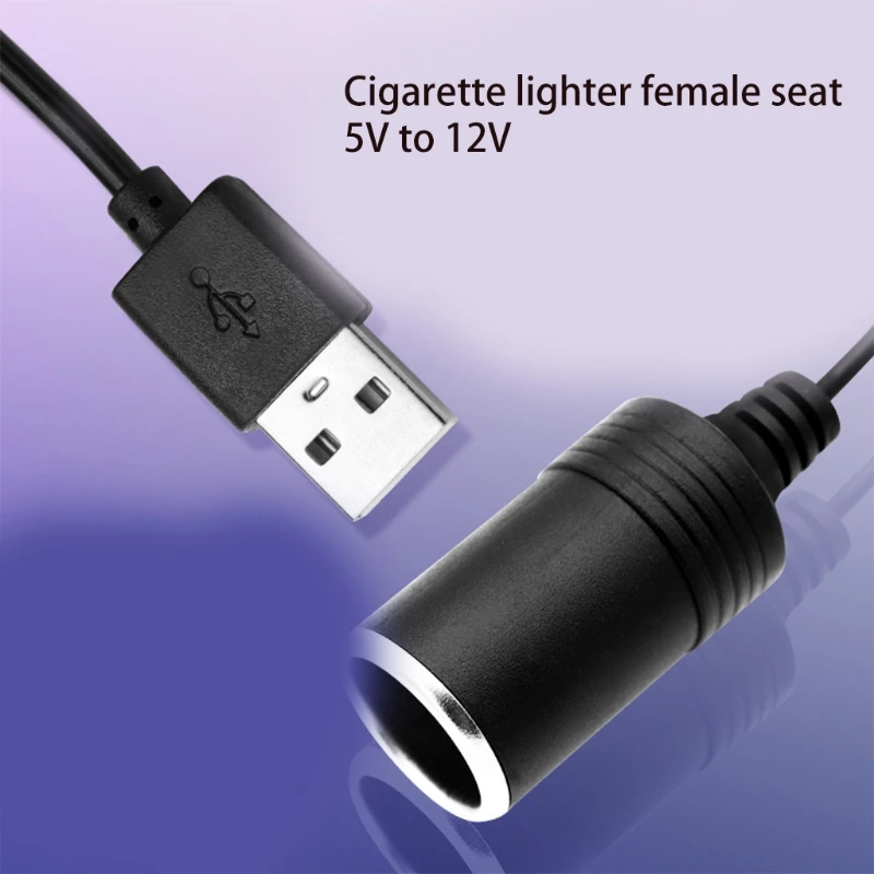 1 Pc 범용 자동차 담배 라이터 소켓 여성 케이블 변환기 GPS 전자 개 대시 USB Dc 변환 케이블 5V 12V