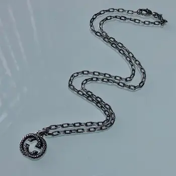 

100% 925 sterling silver G letter necklace, charm original jewelry, give girlfriend a holiday gift