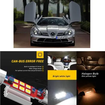 

LED Interior Car Lights For MERCEDES slr roadster r199 cabrio sls amg c197 coupe r197 car accessories lamp bulb error free