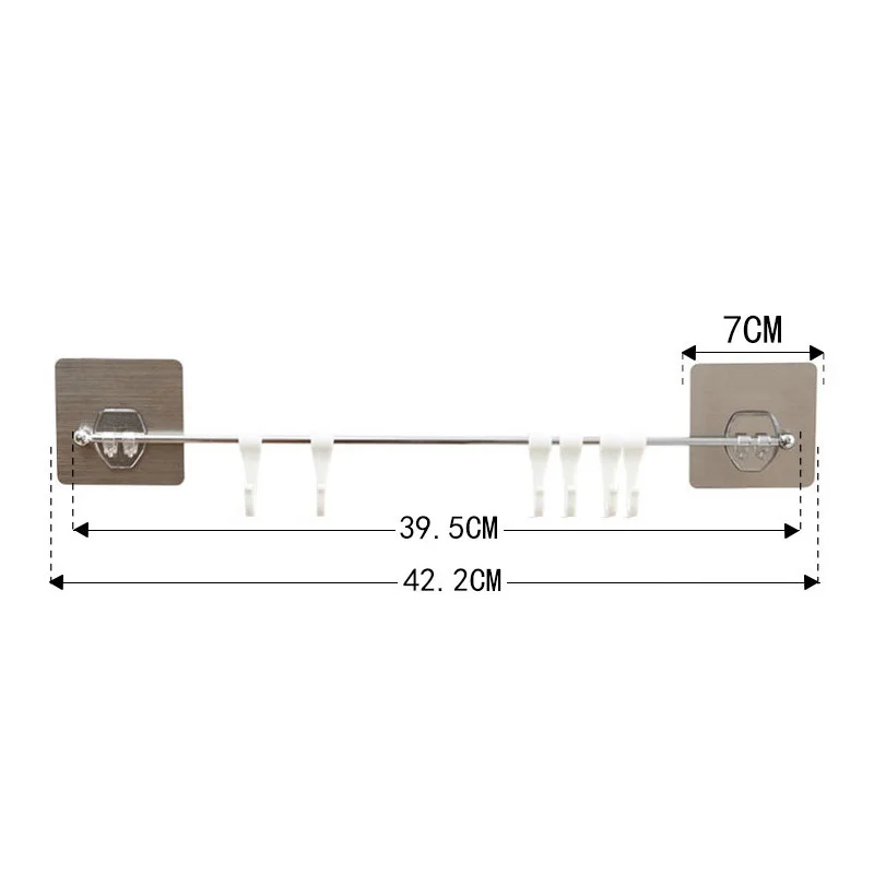 6 крючков для ванной комнаты из нержавеющей стали Вакуумная присоска вешалка настенный держатель для полотенец кухонные инструменты Органайзер подвесная стойка