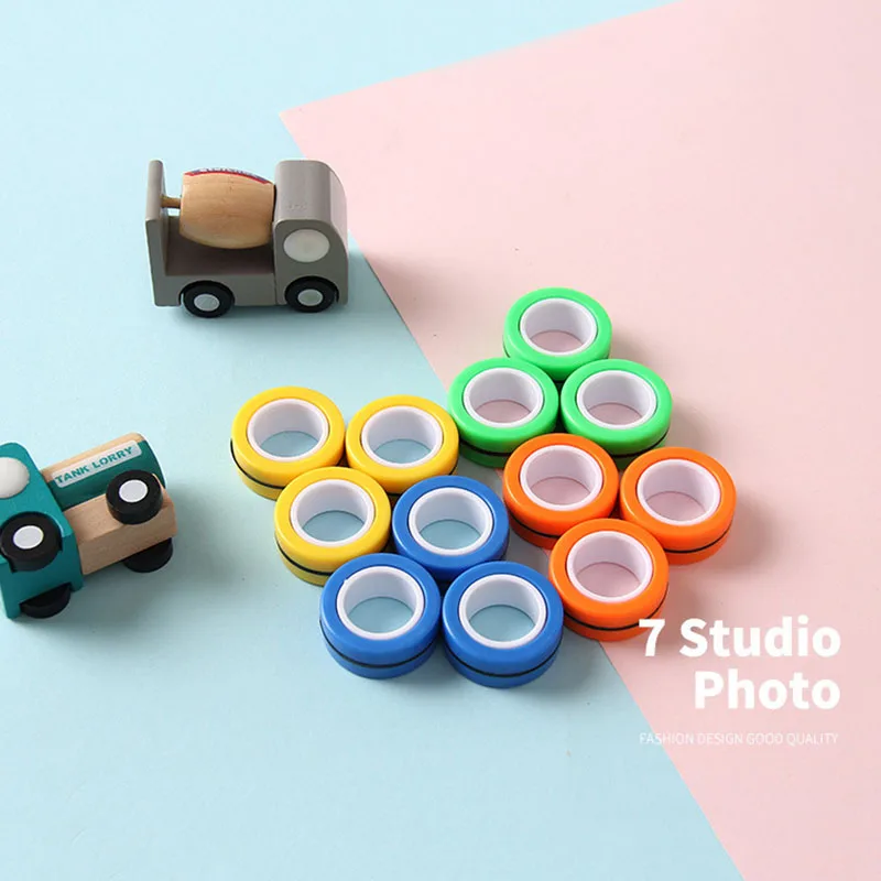 

Magnetic Rings Magnetic Bracelet Rings Fidget Spinner Rings Stress Relief Toys Hand Finger Rings Anit-Stress Toys For Adult Kids