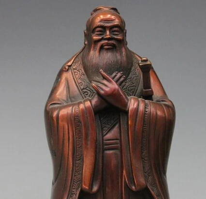  502 + Китайская известная история Бронзовый мыслитель и просветитель Confucius Kong Zi