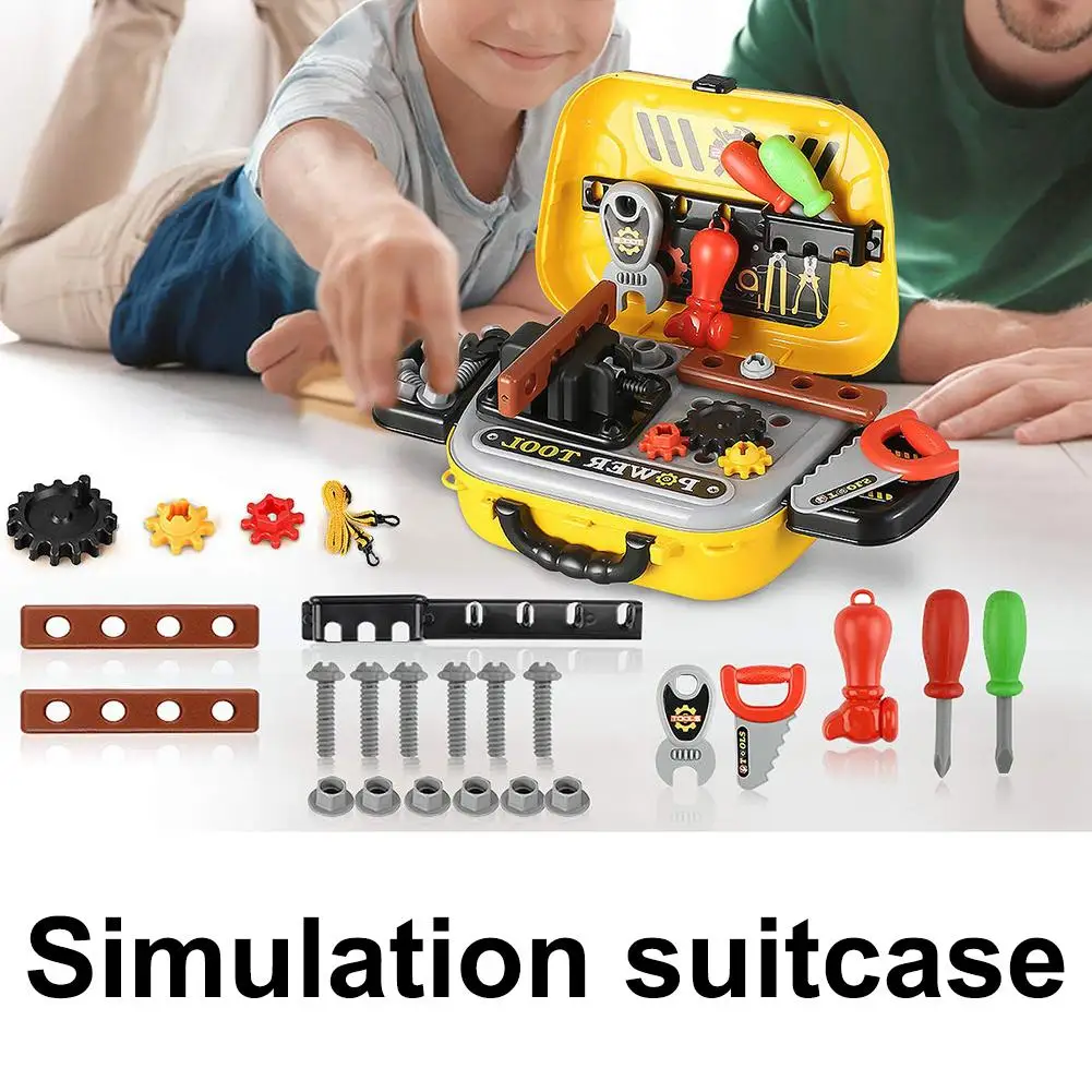 

29Pcs/Set Simulation Repair Tool Box Engineering Repair Tools Suitcase Educational Pretend Play Toys Birthday Boys Gifts