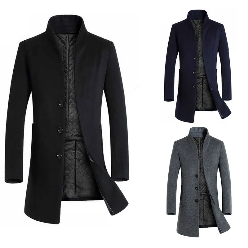 Vogue Autumn Men Vintage Coat Fashion Solid Stand Collar Men Long Overcoat VoguePlus Size Outwear Men Slim Long Jacket 5XL Vogue Autumn Men Vintage Coat Fashion Solid Stand Collar Men Long Overcoat VoguePlus Size Outwear Men Slim Long Jacket 5XL