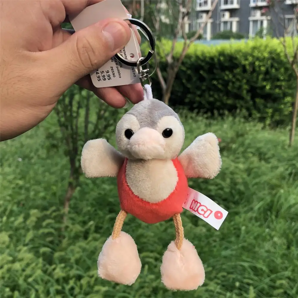 10cm Raccoon, koala, elephant Wolf Anime Keychain Car Key Keychains Key Pendant for Bag Gifts for Women Kids Girls Keychain - Цвет: Темный хаки