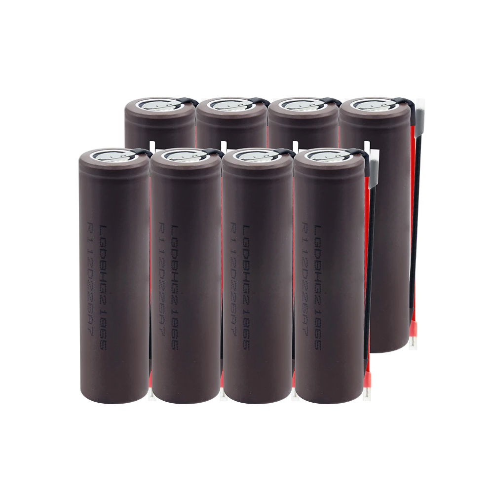Panasonic 1/2/4/6/8/10x3,7 V 18650 HG2 аккумулятор Rechagrable 3000mAh литий-ионный аккумулятор Pilas с проводами для power Bank фонарь - Цвет: 8Pcs