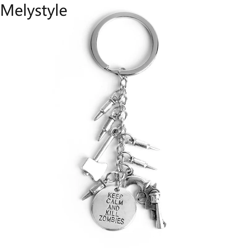 Policeman pistol-Guns-Bullets-shape Pendant Keychain Fashion Jewelry Men Car Key Ring Gift Souvenir engraved-letter | Украшения и