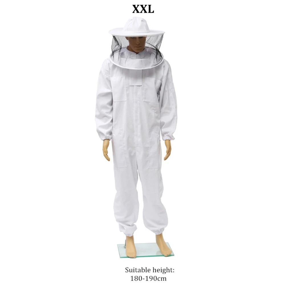 XXL Portable Anti Peak Artificial Leather Honey Protection Protective Suit Protective Clothing Beekeeping Bee Coat Whole Body - Цвет: XXL