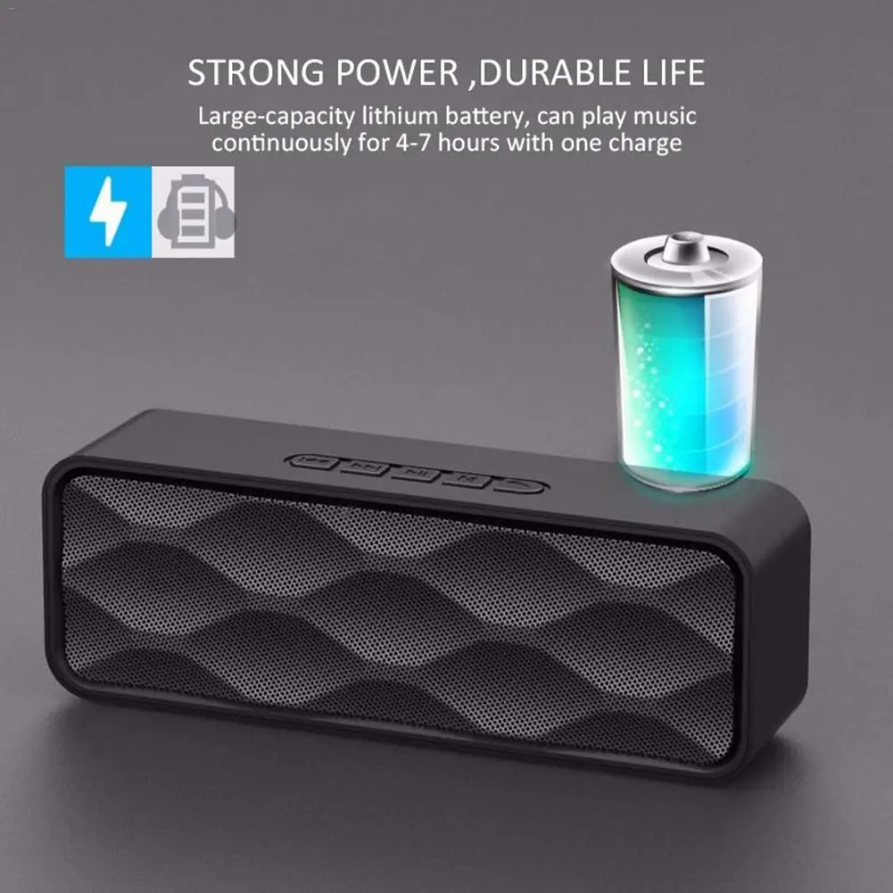Портативный Открытый Bluetooth 5,0 динамик Мультимедиа USB Сабвуфер автомобильный беспроводной стерео динамик поддержка для мобильного телефона