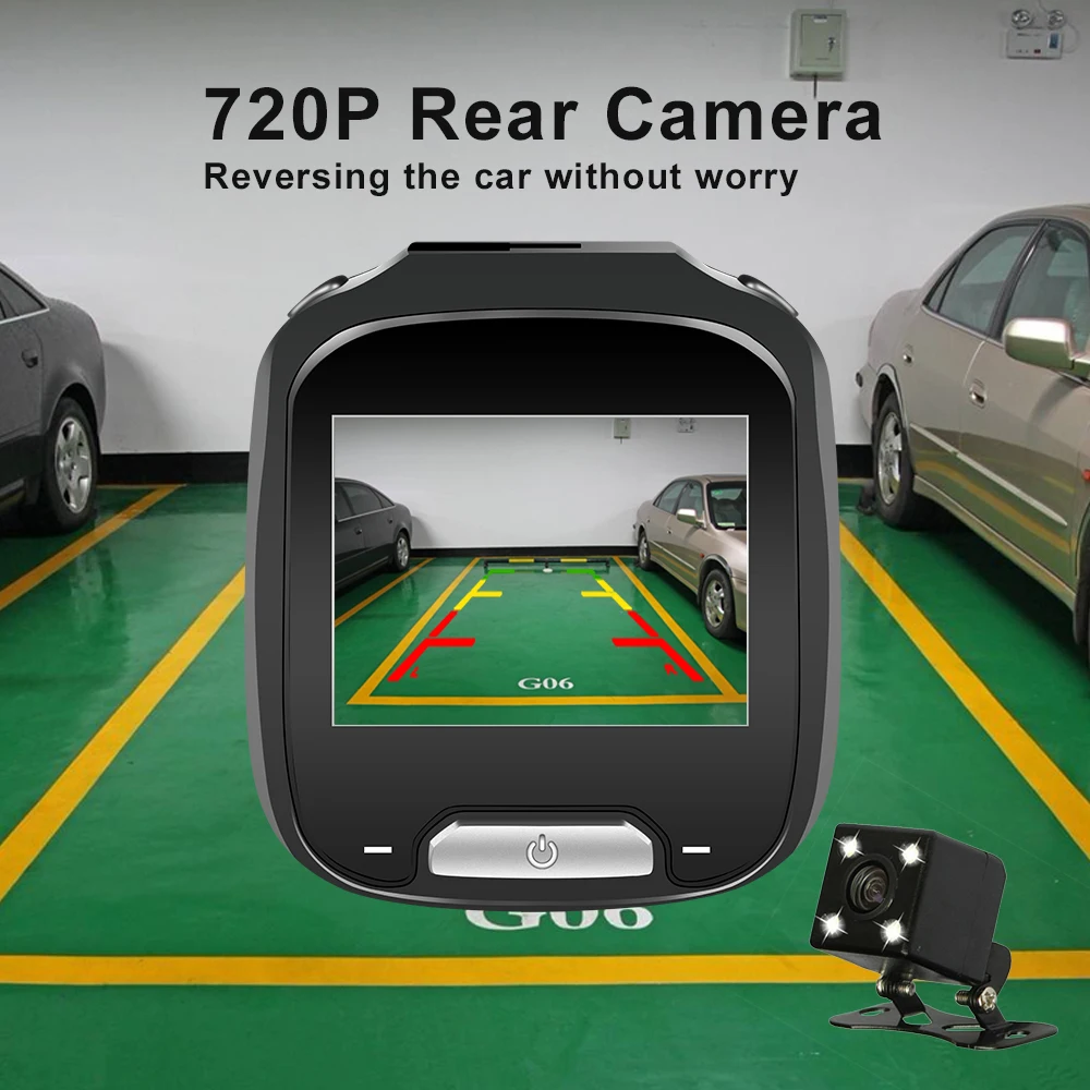 Мини Автомобильный видеорегистратор 1080P HD ips Dash Cam ночное видение циклическая запись камера заднего вида монитор парковки g-сенсор Dash камера H8
