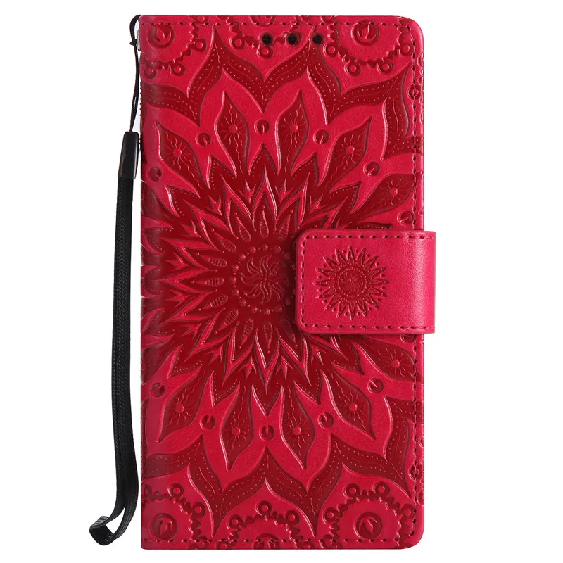 Red Чехол с тисненым узором для fundas Motorola Moto E4 Plus, чехол для coque Moto E4 Plus, чехол 5,5 дюйма+ держатель для карт - Цвет: Red