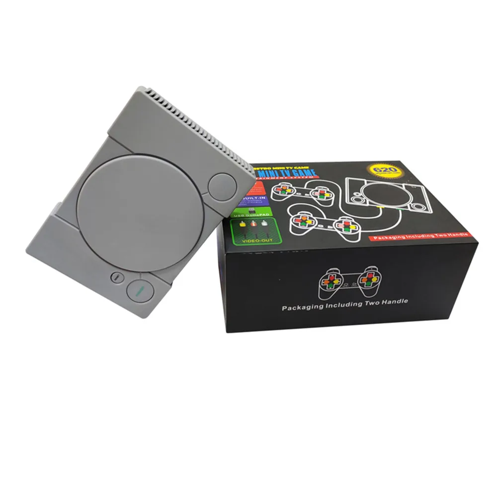 Classic Mini Home TV Game Console 8bit PS1 Retro Handheld Video Console Built in 620 games Two players With Retail box