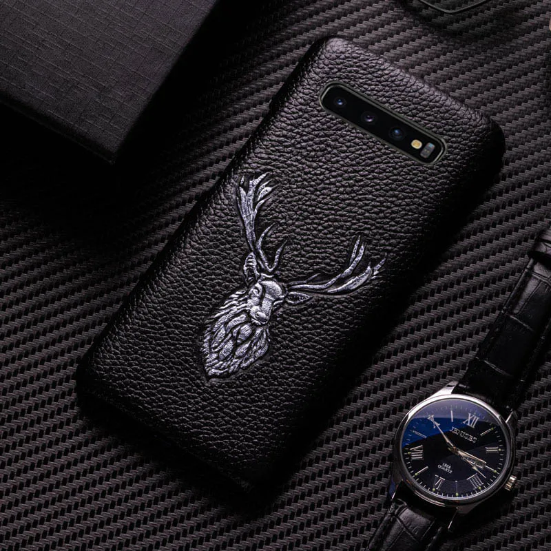 Elk Чехол для телефона для samsung Galaxy A50 A70 S7 S8 S9 S10 Plus, Note 8, 9, 10, изображение животного текстура чехол для A30 A40 A5 A7 A8 - Цвет: Elk