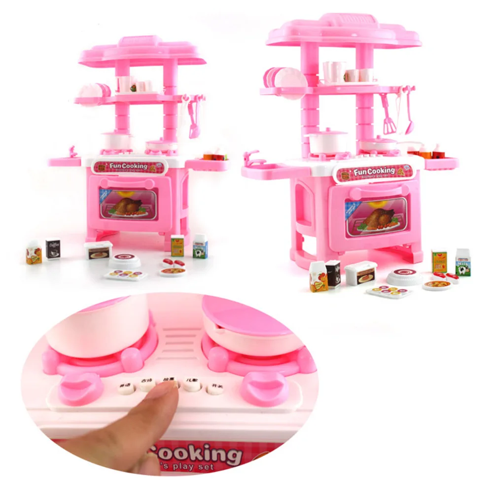 1 Set Children's Play House Toys Girl Cutlery Set Baby Toys Kitchen Cooking Simulation Pretend To Play Kitchen Model