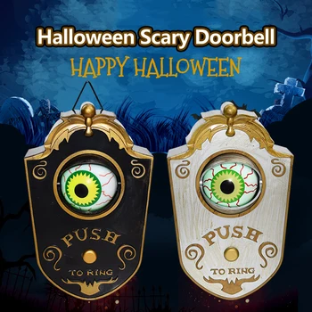 

Halloween Doorbell One-eyed Doorbell Terrible Sound Scary Bell Pendant Decoration for Halloween Party Horror Props
