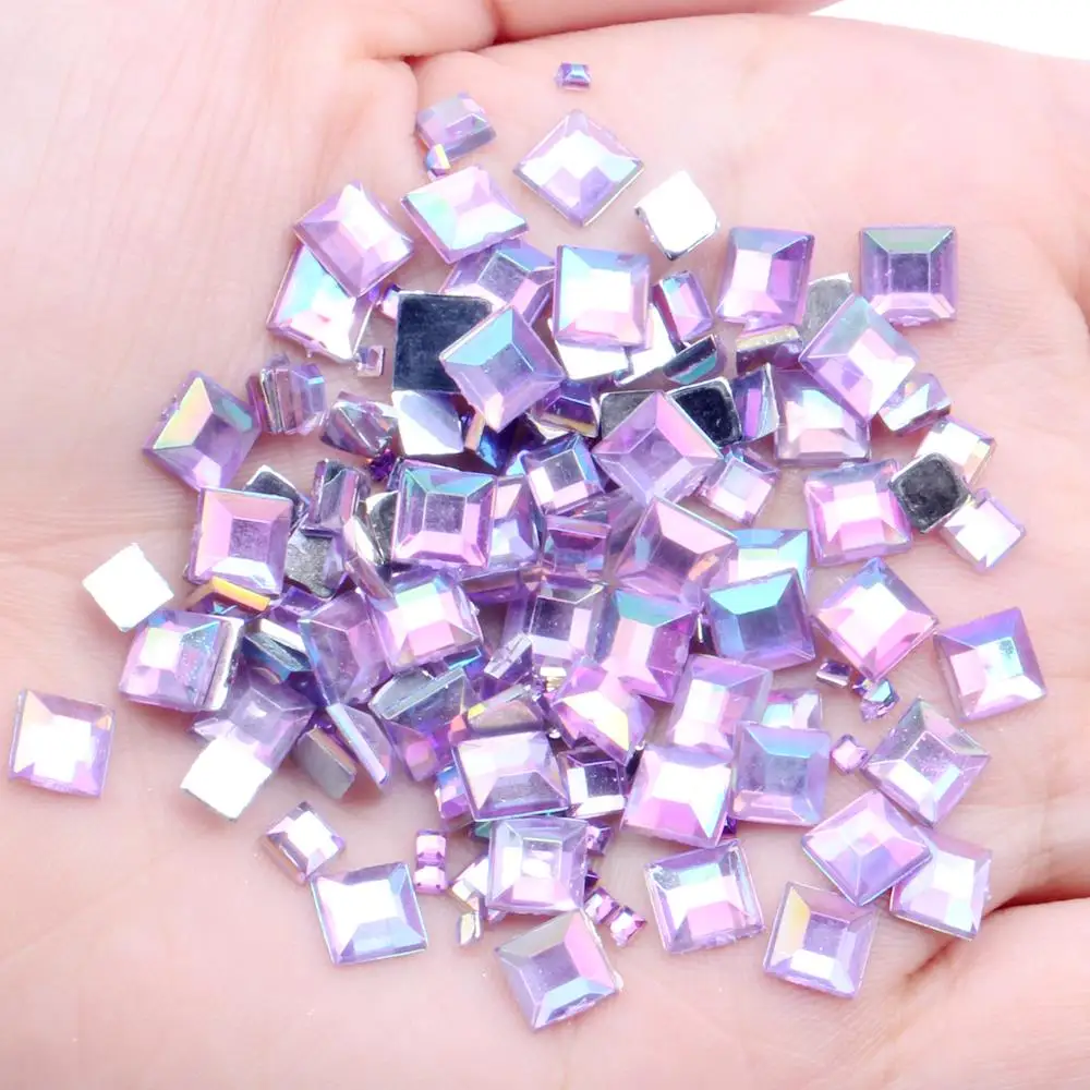 07ab light purple ab Акриловые стразы с плоской задней стороной 2 мм 1 г около 300 шт для рукоделия скрапбукинга DIY одежды украшения для ногтей - Цвет: 07ab light purple ab
