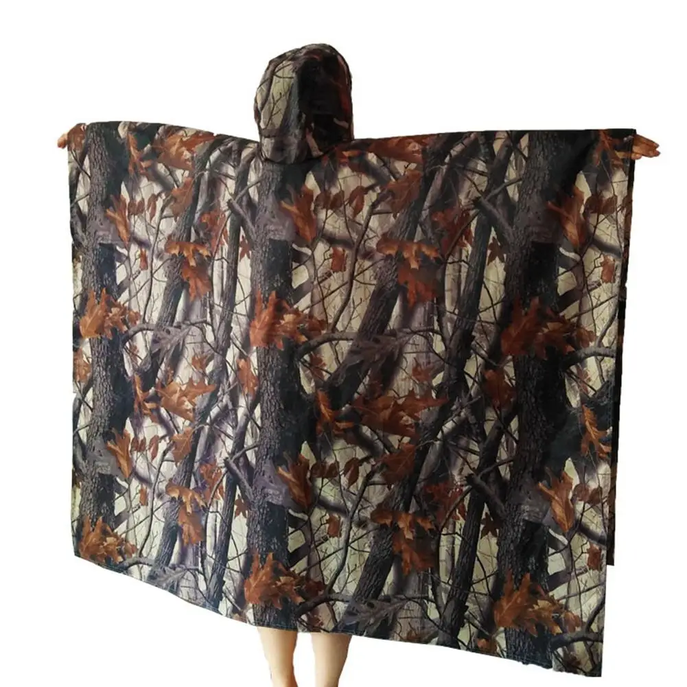 

3 in 1 Outdoor Unisex Polyester Waterproof Leaf Camouflage Travel Durable Backpack Raincoat Tent Camp Mat camping mat