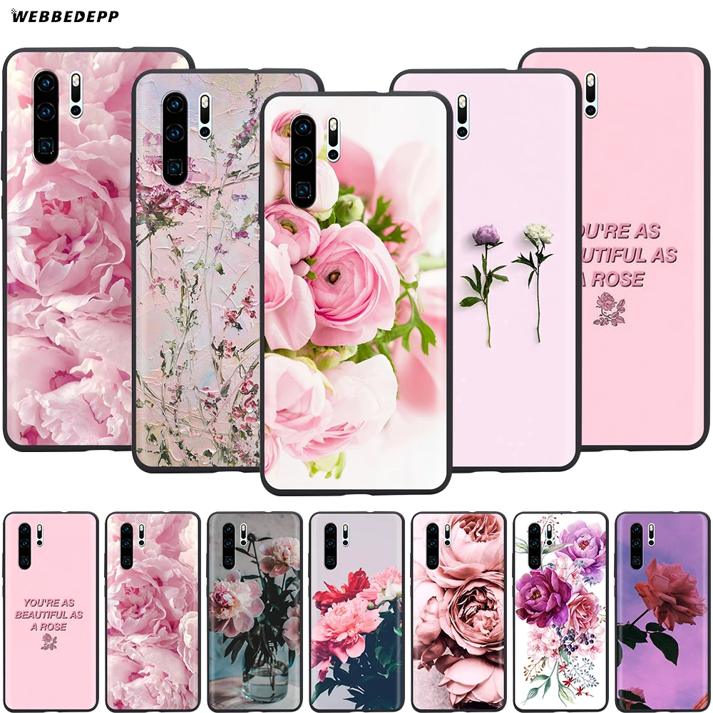 Webbedepp розовый цветок пион чехол для Huawei P8 P9 P10 P20 P30 Lite Pro P Smart Z 2019 Mini | Мобильные