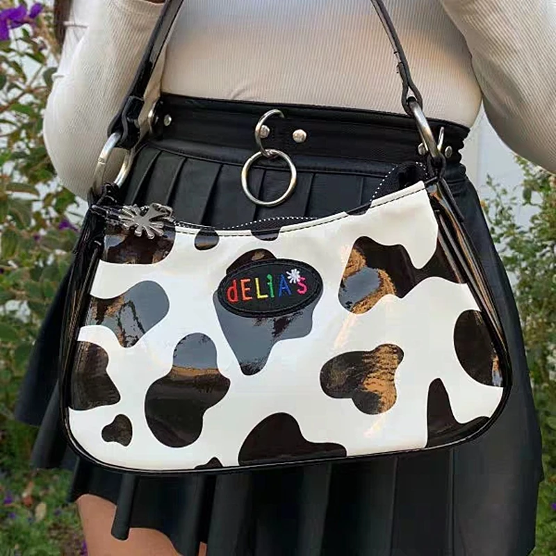 Handbag Underarm-Bags Baguette-Bag Kawaii Vintage Fashion Women Street Mini Cute Pu Messenger