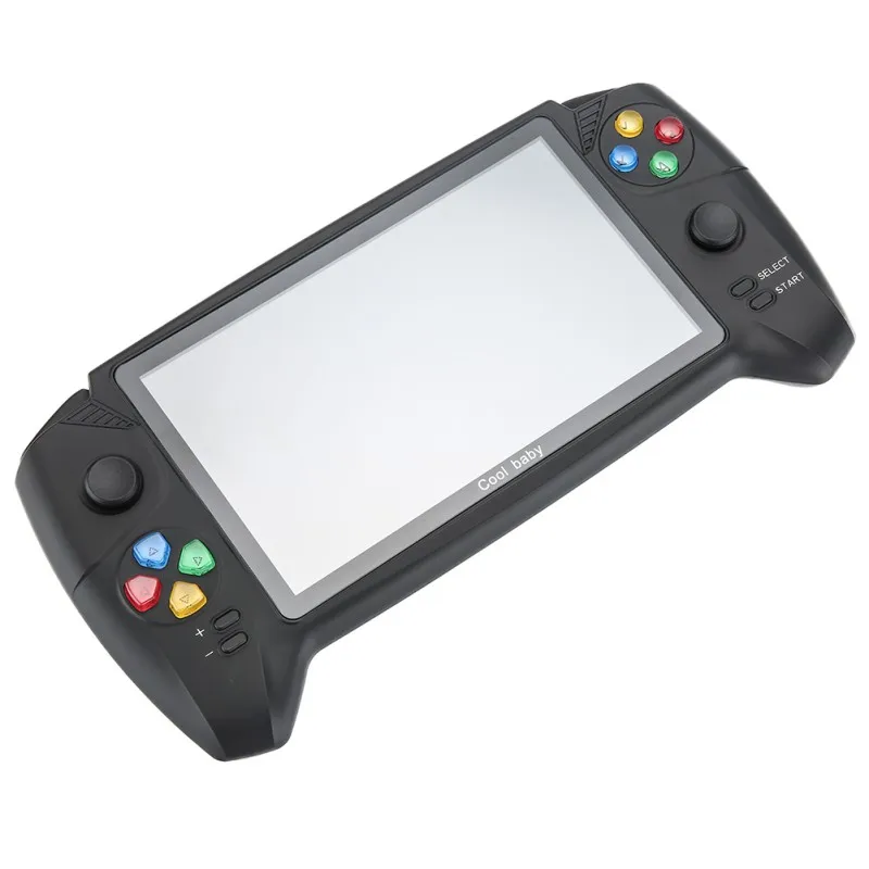 

7 Inch Big Screen High Definition Game Console Dual Rocker Josticks Rechargable Handheld Gamepad Controller Support Memory Card
