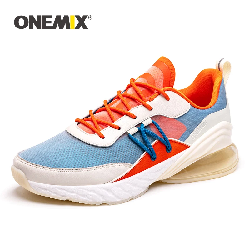 

ONEMIX Men Air Cushion Running Shoes Lightweight Breathable Mesh Lace Up Comfortable Athletic Sport Shoes for Outdoor Sneakers