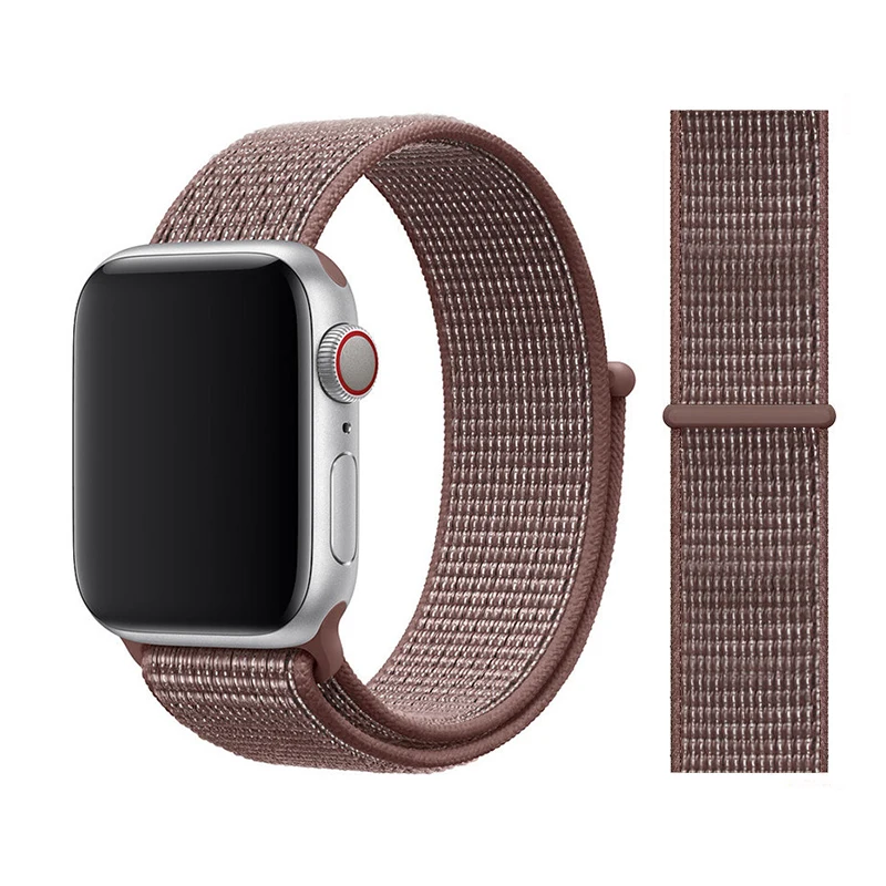 Smokey Mauve Спортивная петля для Apple watch Band 4 5 correa iwatch 3 2 1 42 мм 38 мм 44 мм 40 мм Apple watch ремешок браслет pulseira аксессуары - Цвет ремешка: Smokey Mauve