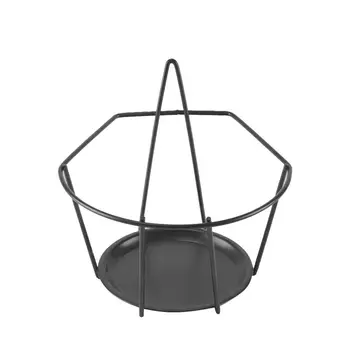 

1pc Iron Art Flowerpot Holder Metal Hanging Flowerpot Tray Balcony Flowerpot Rack Flowerpot Bracket For Balcony Home Yard Garden