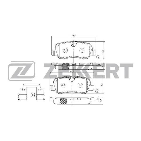 Колодки торм. диск. зад Land Rover Discovery III IV 09- Range